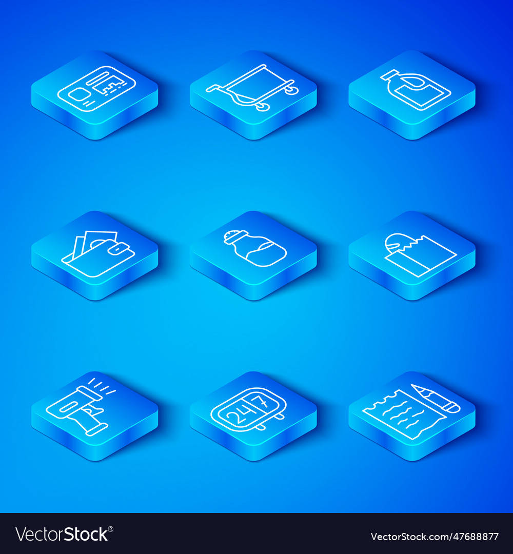 Set line scanner scanning bar code spice clock vector image Set line scanner scanning bar code spice clock