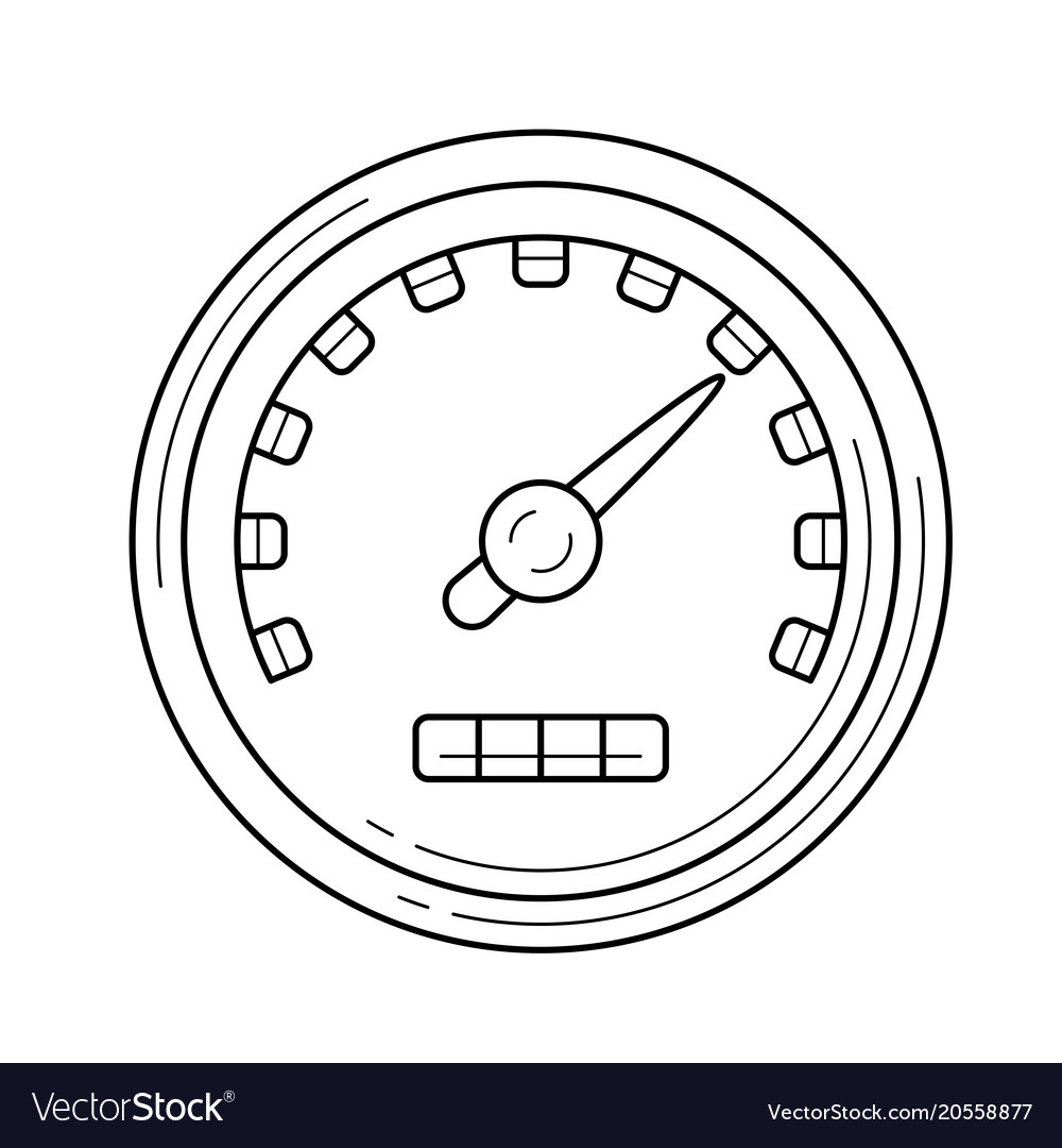 Speed limit line icon., Stock vector