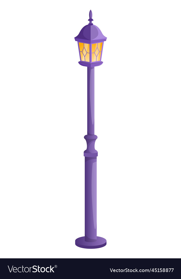 Street lantern cartoon outdoor lamp light post