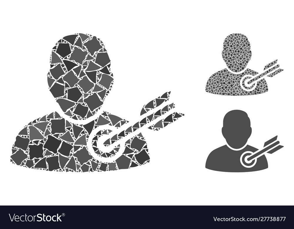 Target user composition icon tremulant items vector image Target user composition icon tremulant items