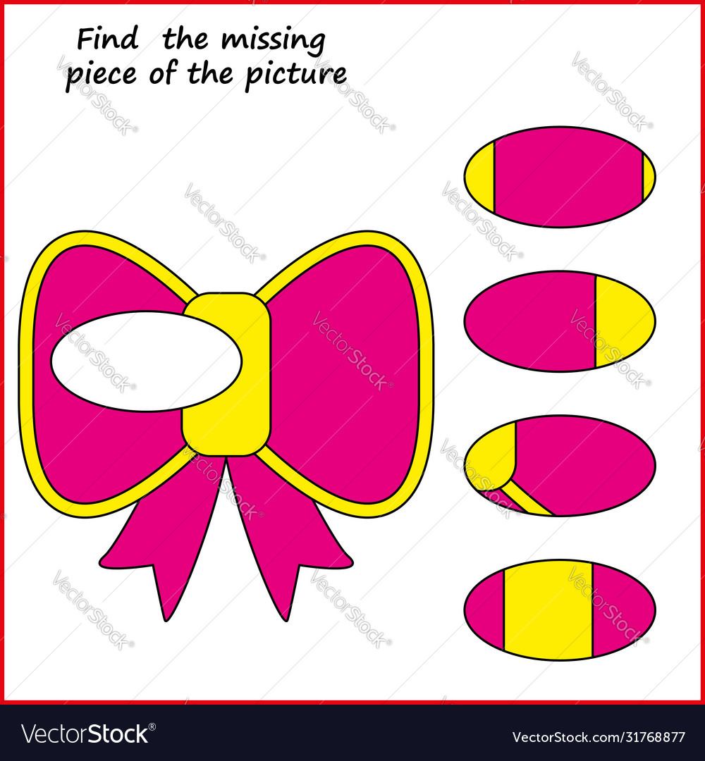 Visual logic puzzle find missing piece