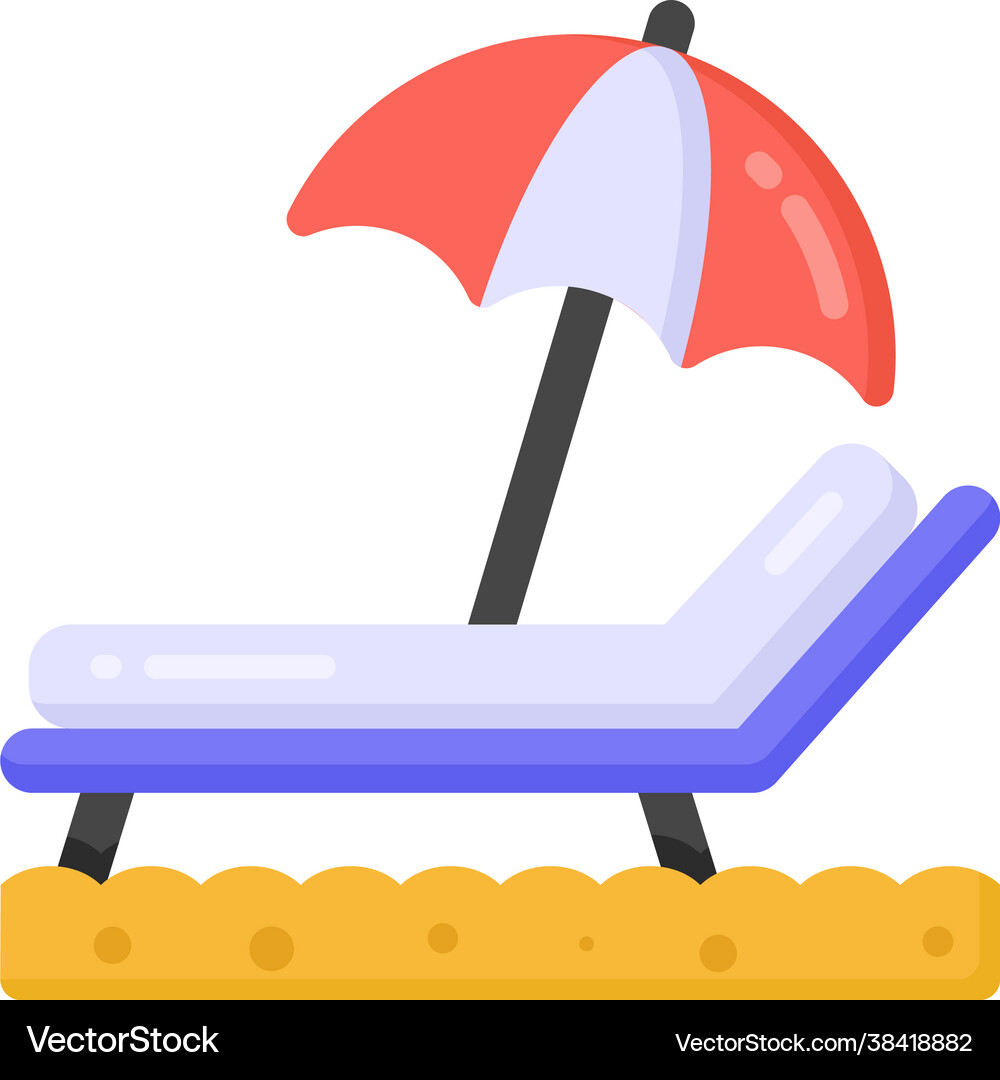 Beach bed Royalty Free Vector Image - VectorStock