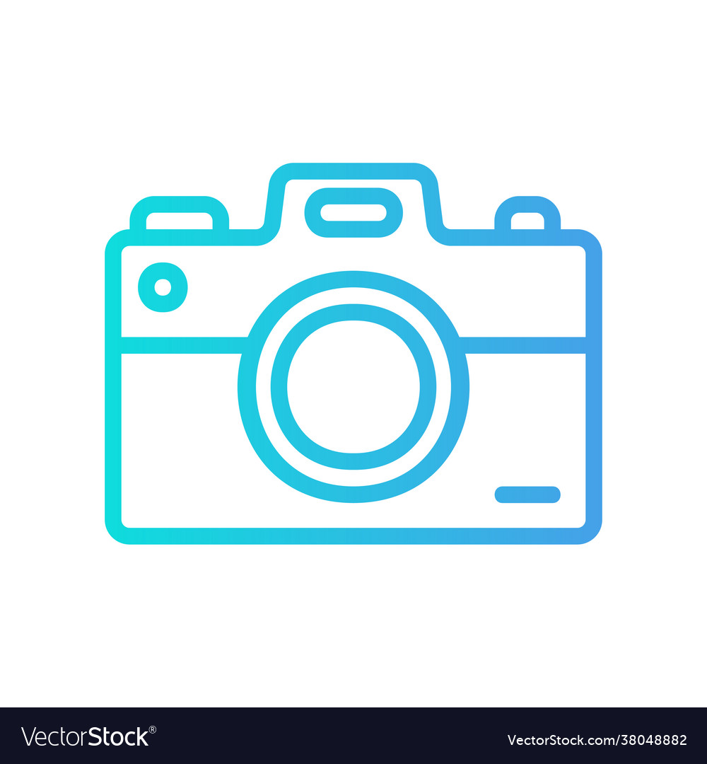 Camera icon in gradient style about multimedia vector image Camera icon in gradient style about multimedia