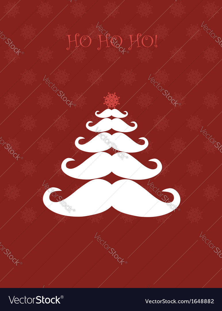 Weihnachtsbaum aus santas moustaches