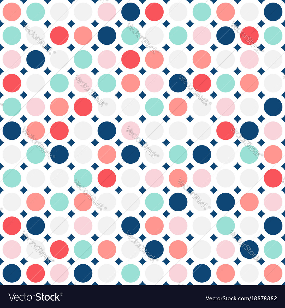 Colorful circles seamless pattern simple dots