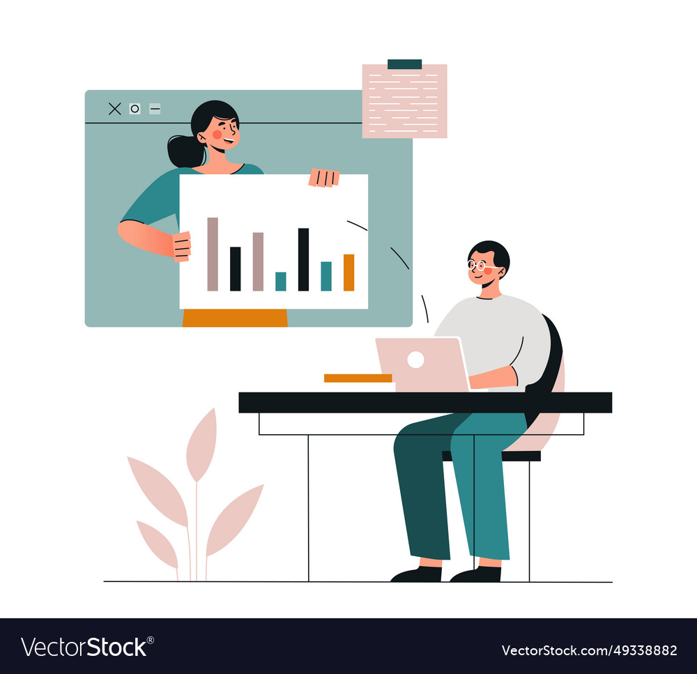 E learning tool concept Royalty Free Vector Image