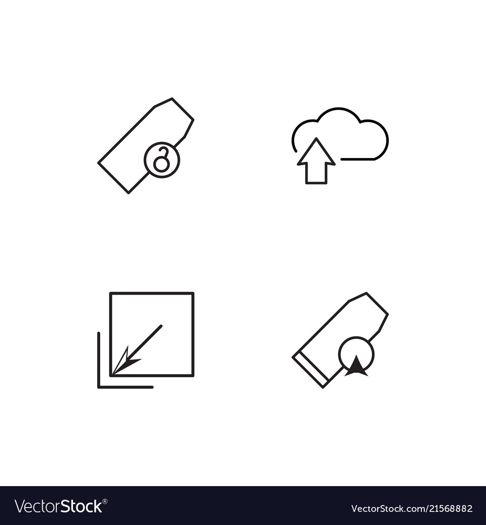 Essential linear icons set simple outline