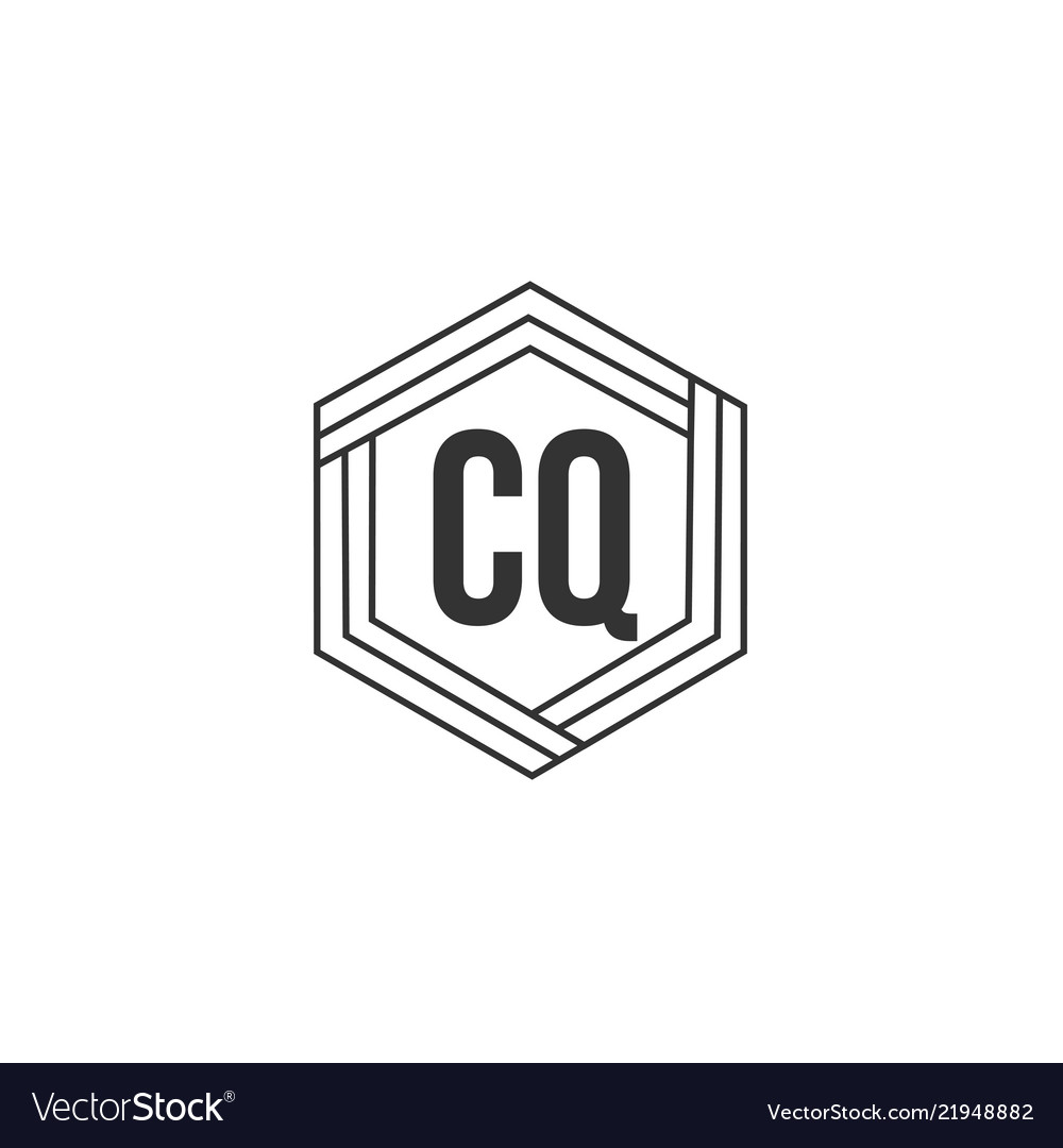 Initial letter cq logo template design