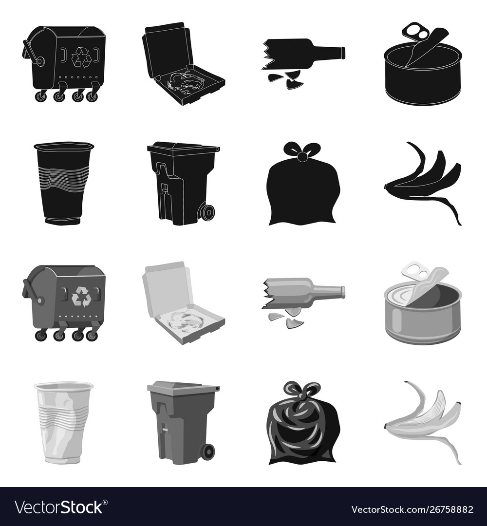 Isolated object refuse and junk symbol vector image Isolated object refuse and junk symbol