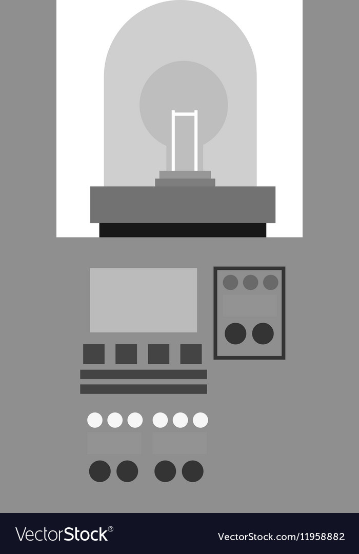 Isolated robot with light bulb design