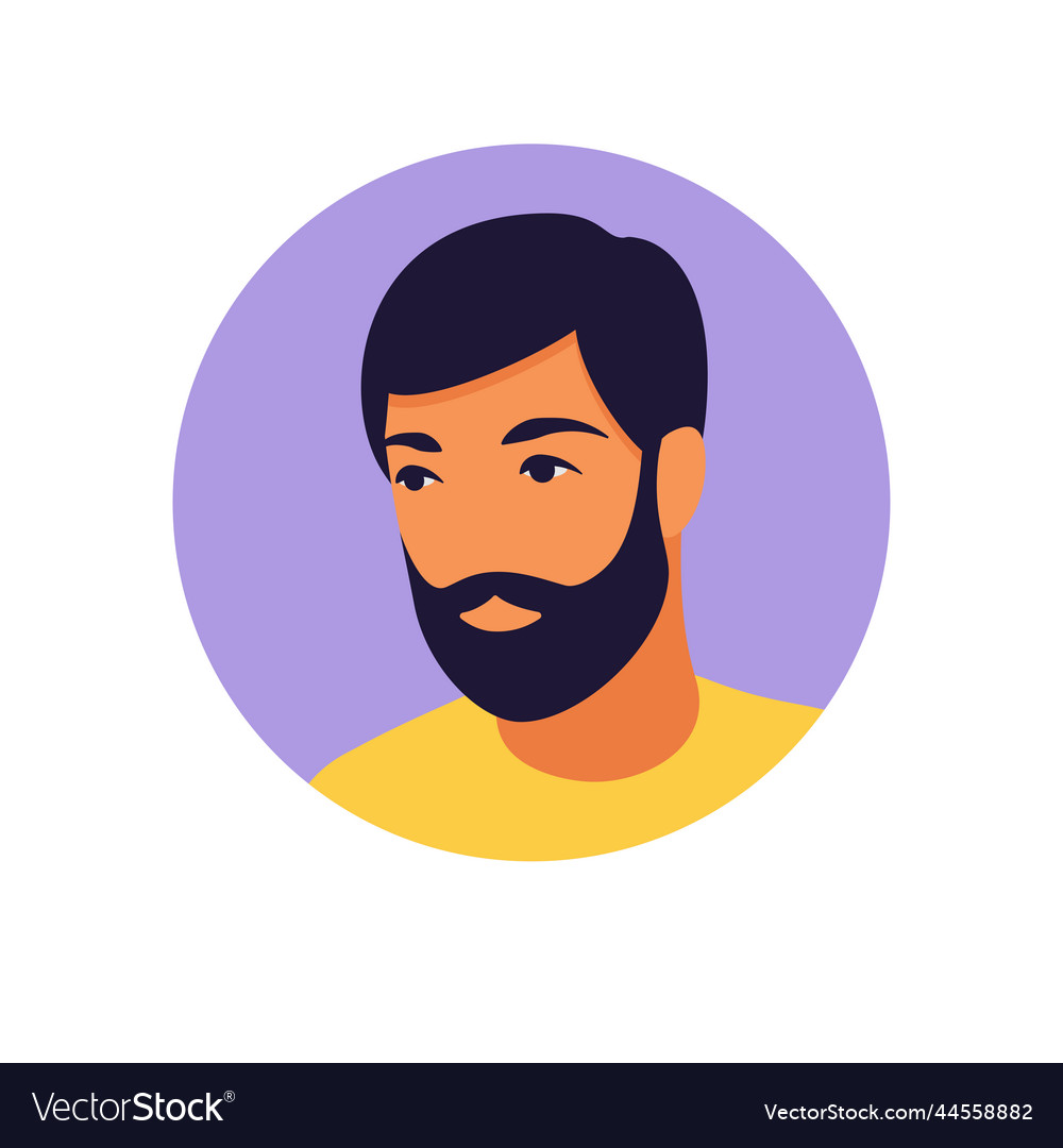 Man avatar portrait von ein jung im retro style