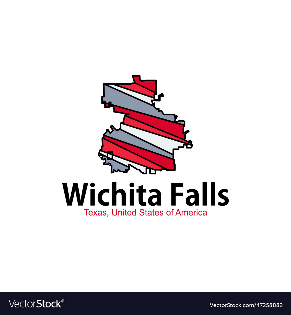 Map of wichita falls texas city american design