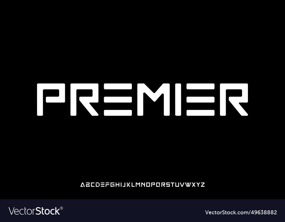 Modern soft edge alphabet display font geometric