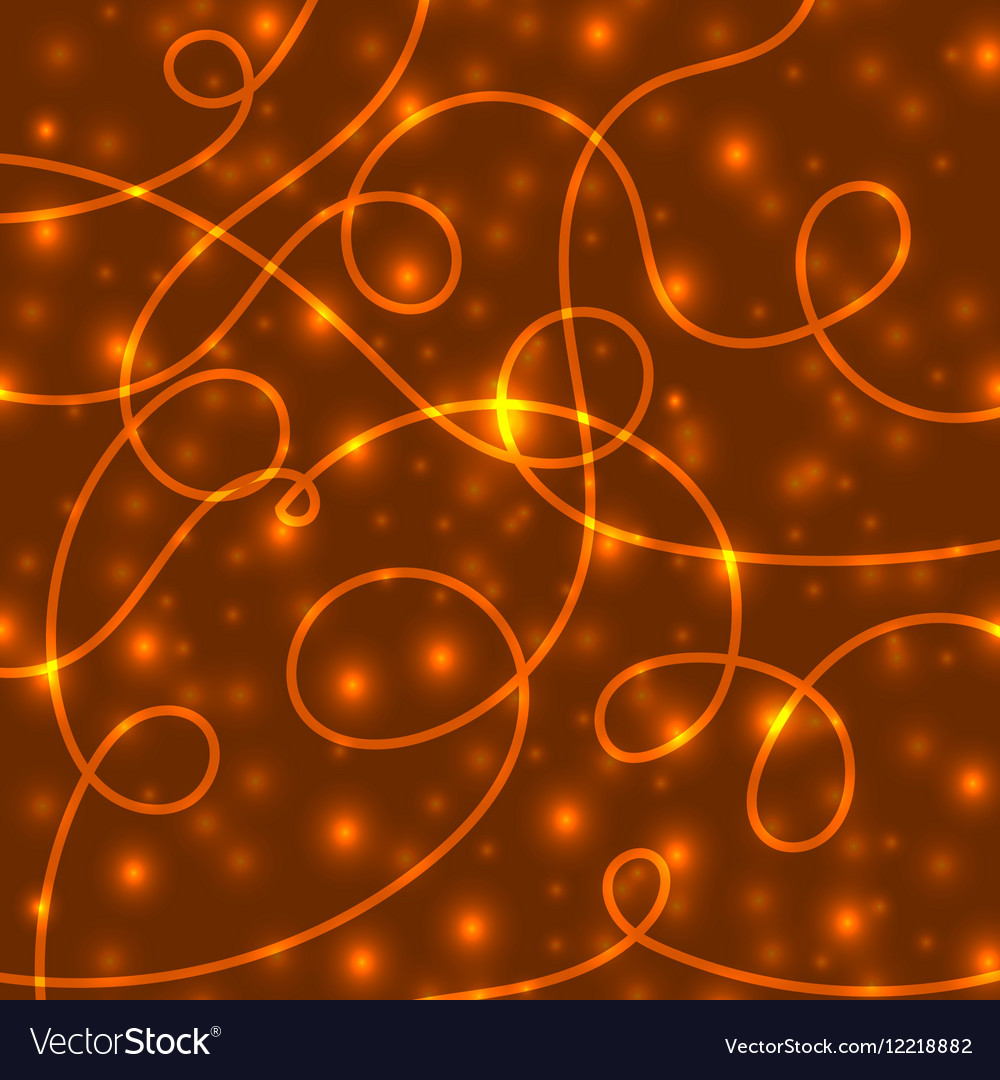 Orange glowing background with paper streamer