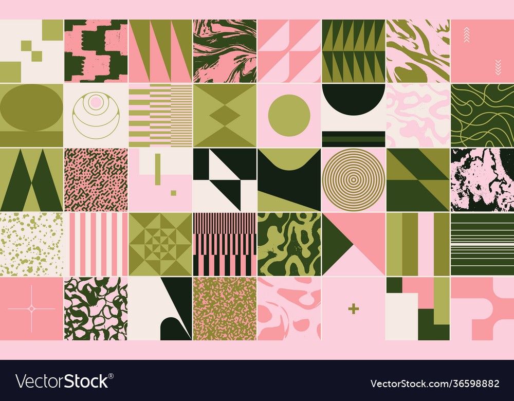Pattern with abstract geometric shapes