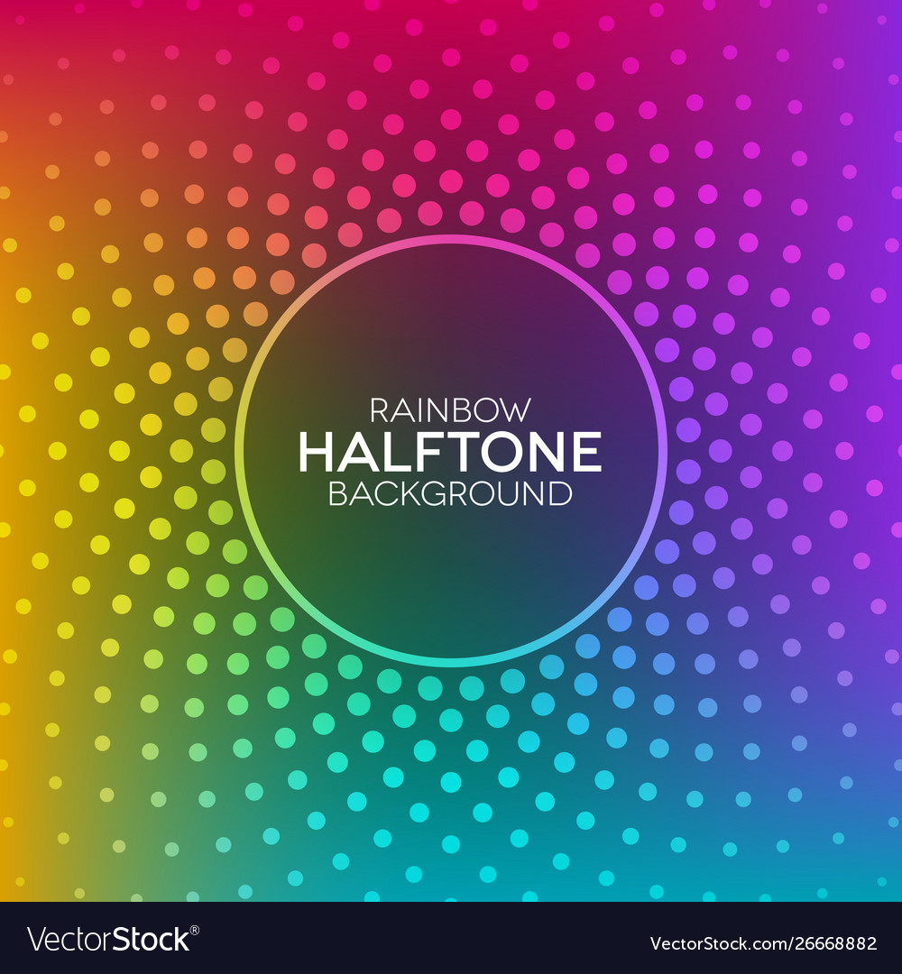 Rainbow gradient background with halftone texture Vector Image Rainbow gradient background with halftone texture