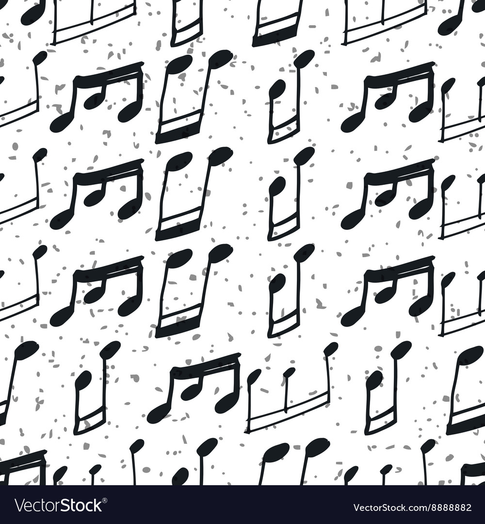 Seamless pattern with music notes