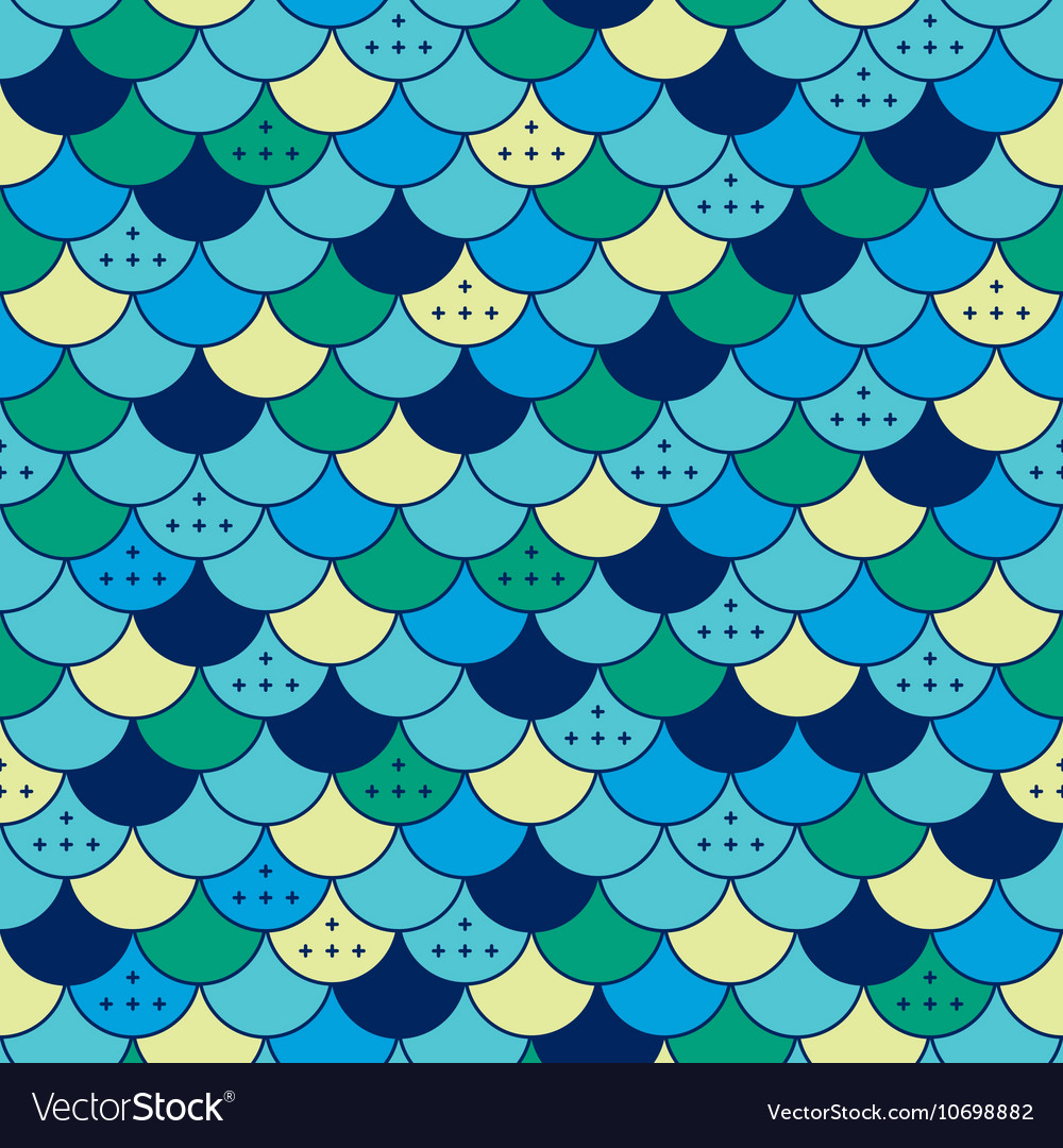 Semicircles seamless pattern tile or fish scale