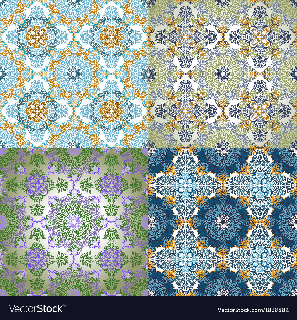 Set of seamless pattern in islamic style