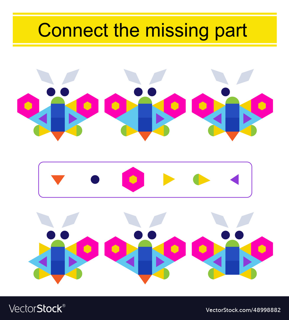 Task for the development of attention and logic vector image Task for the development of attention and logic
