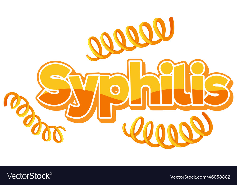 Treponema pallidum syphilis Bakterien auf weiß Vektorbild