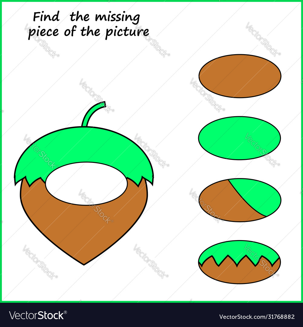 Visual logic puzzle find missing piece