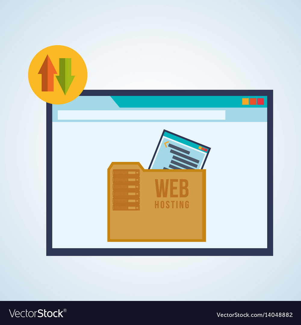 Web hosting design data center icon isolate