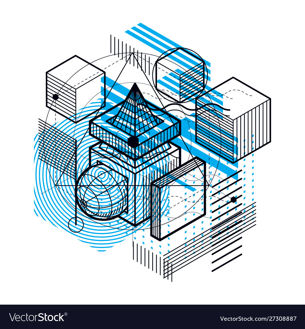 Abstract background with isometric lines vector image Abstract background with isometric lines