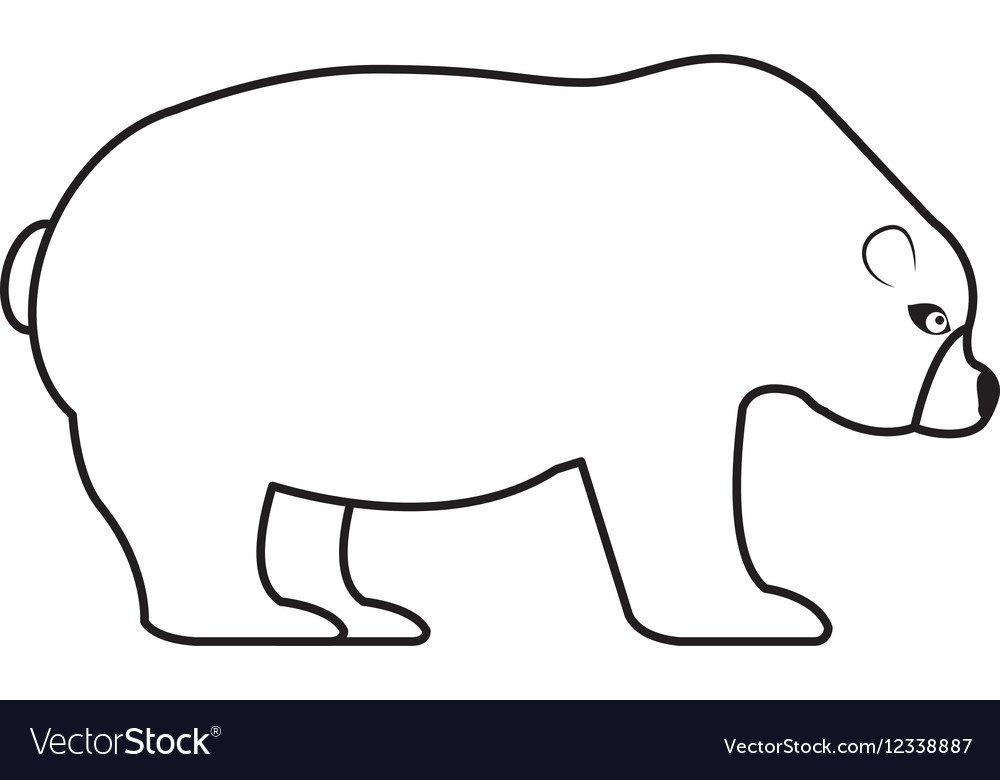 Bear Economy Symbol Isolated Icon Royalty Free Vector Image