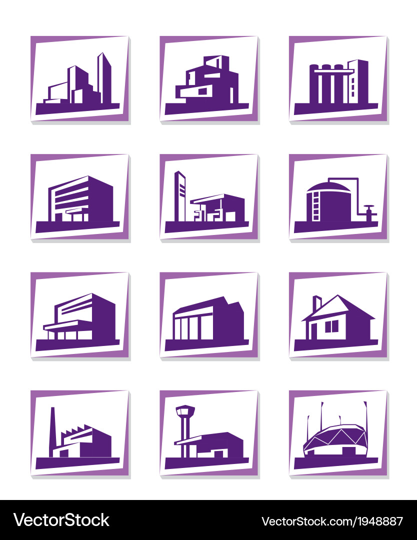 Different types construction Royalty Free Vector Image