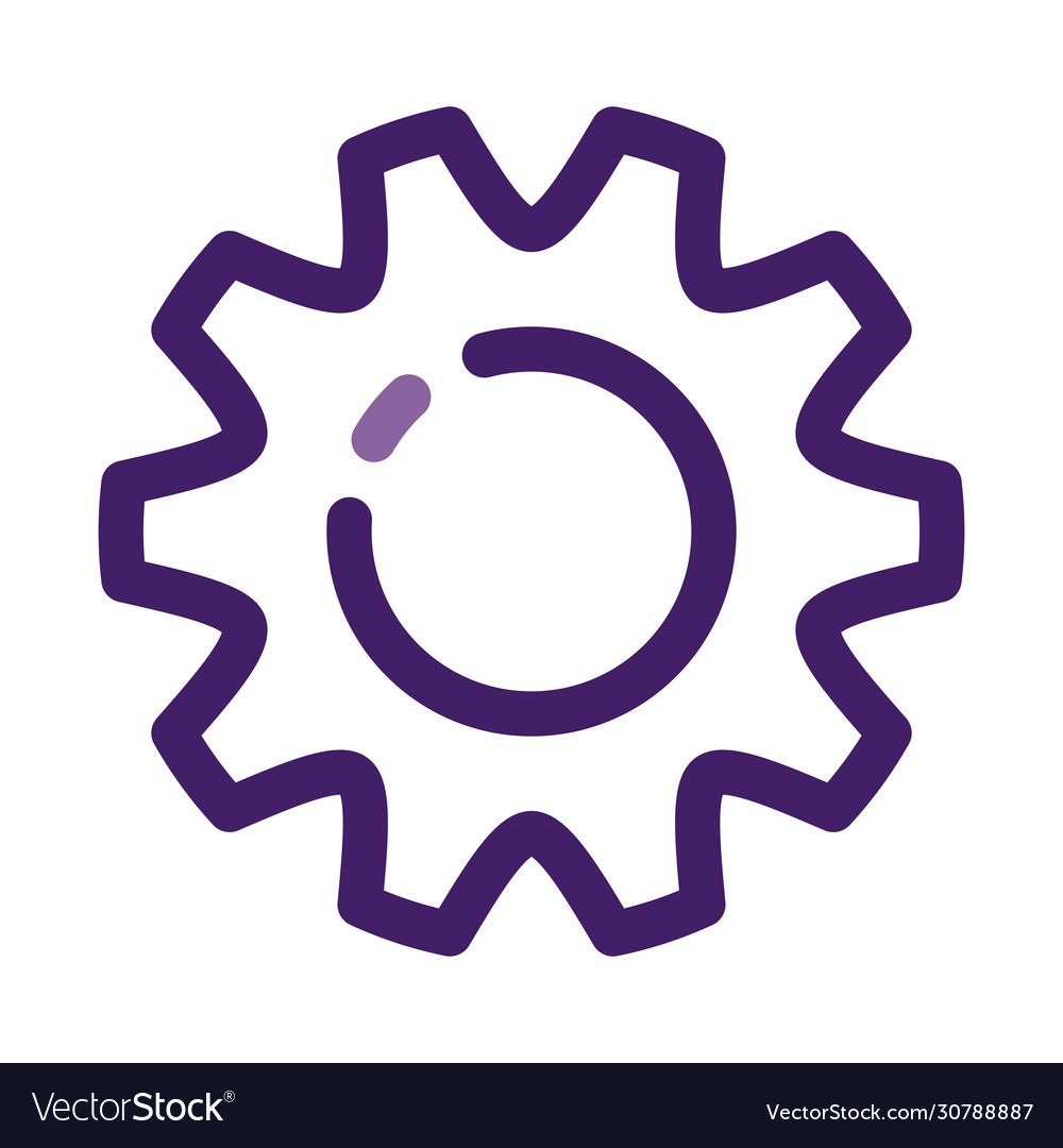 Gear settings setup line style icon
