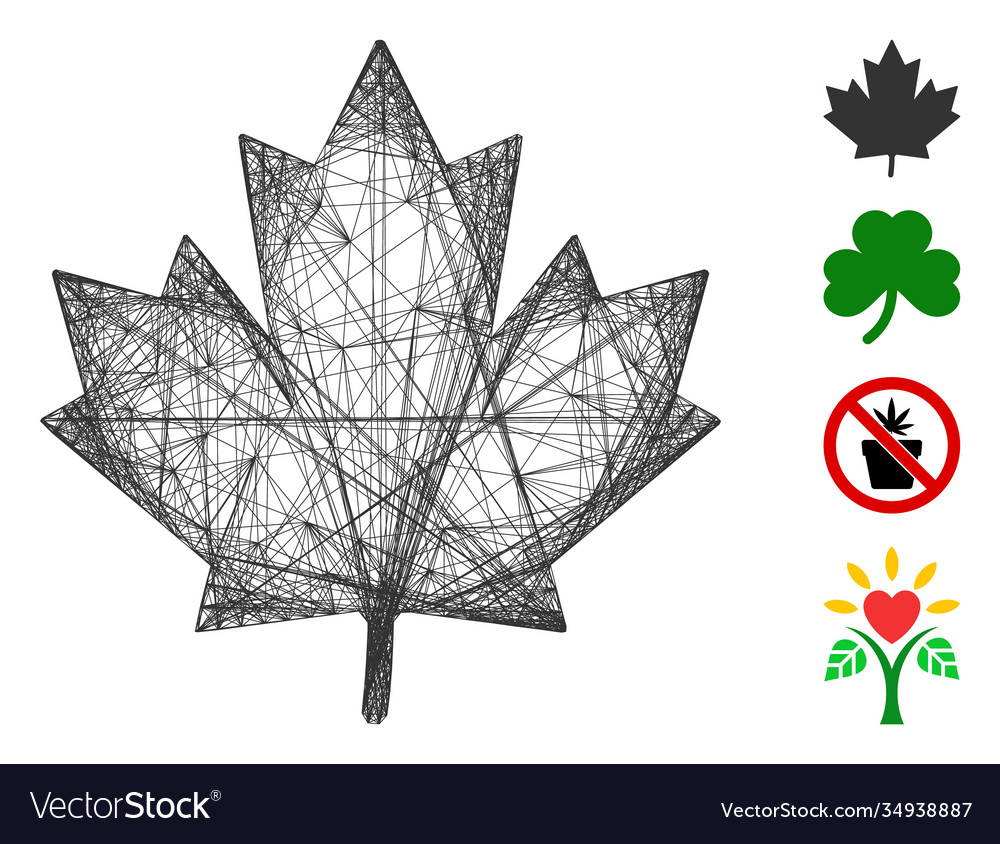 Hatched maple leaf mesh