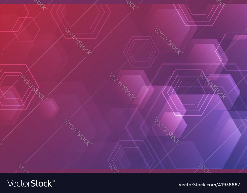 Hexagon background in gradient design