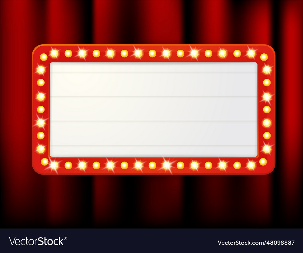 Label frames of empty retro light boxes
