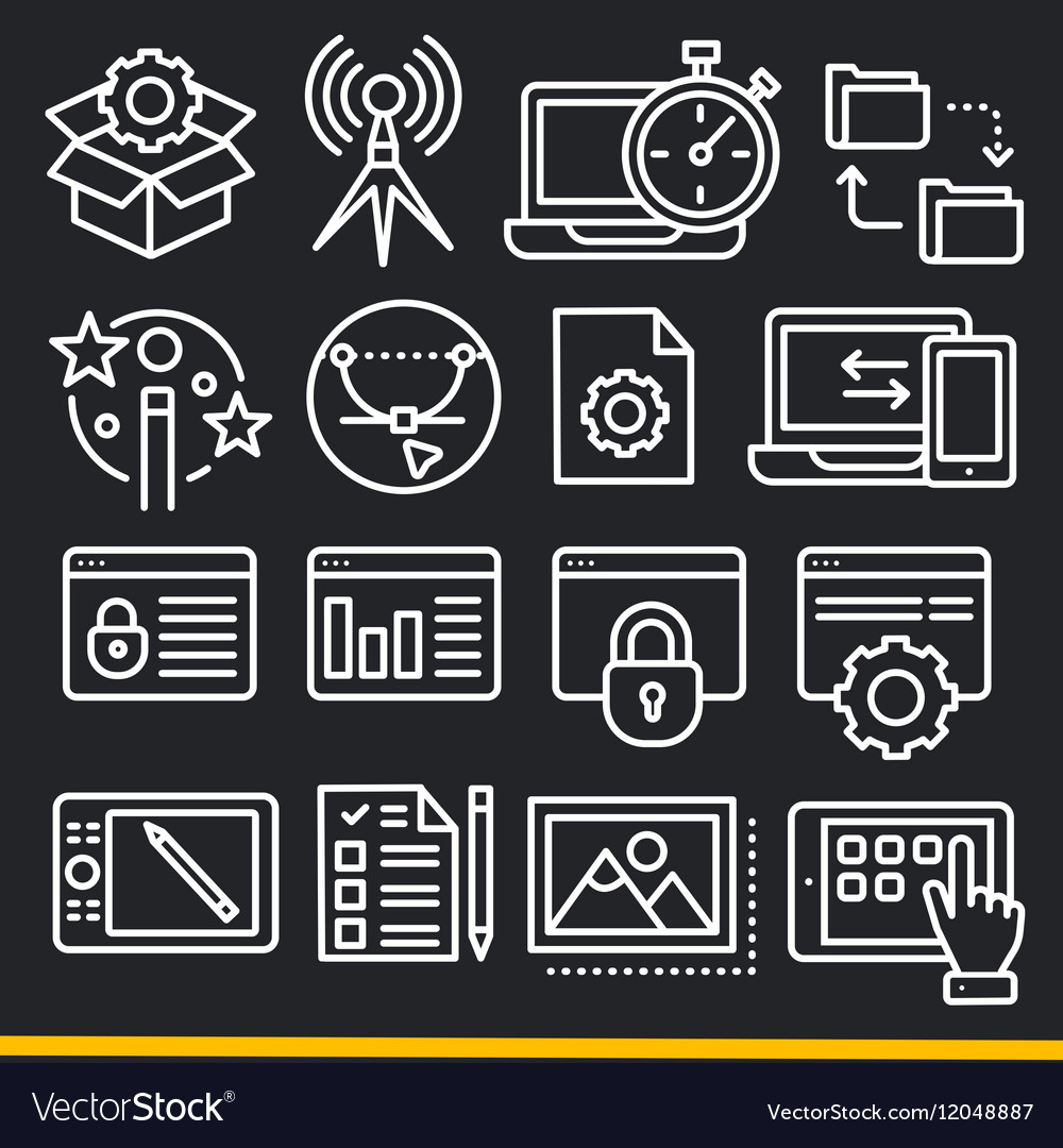 Line Icons - Collection of Small Objects