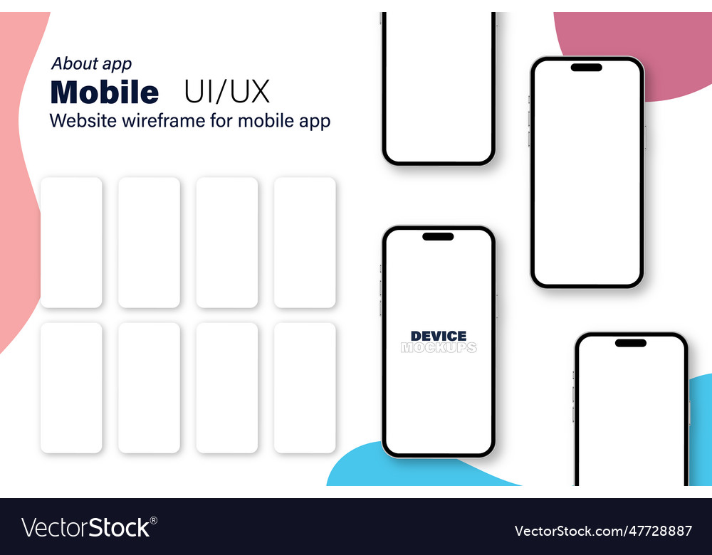 Mobile ui ux mockup application interface