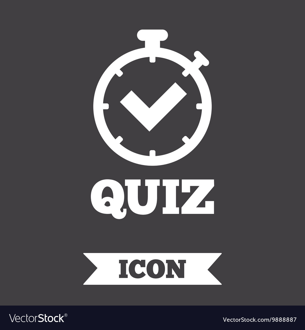 Quiz sign icon questions and answers game