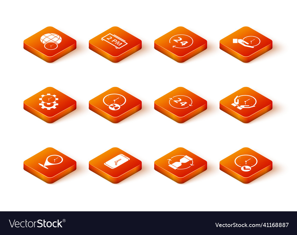 Set location with clock alarm app mobile time Vector Image Set location with clock alarm app mobile time