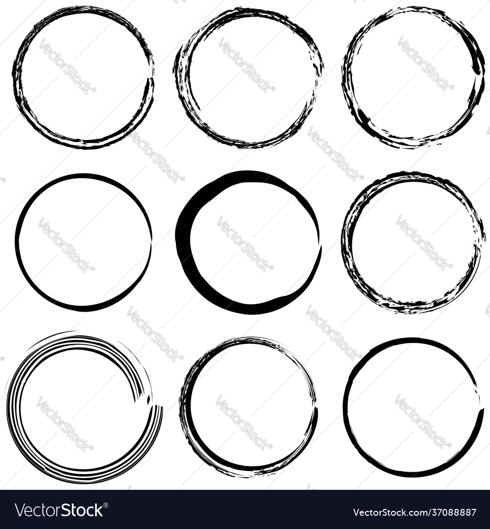 Sketchy scribble grungy circle textured design vector image Sketchy scribble grungy circle textured design