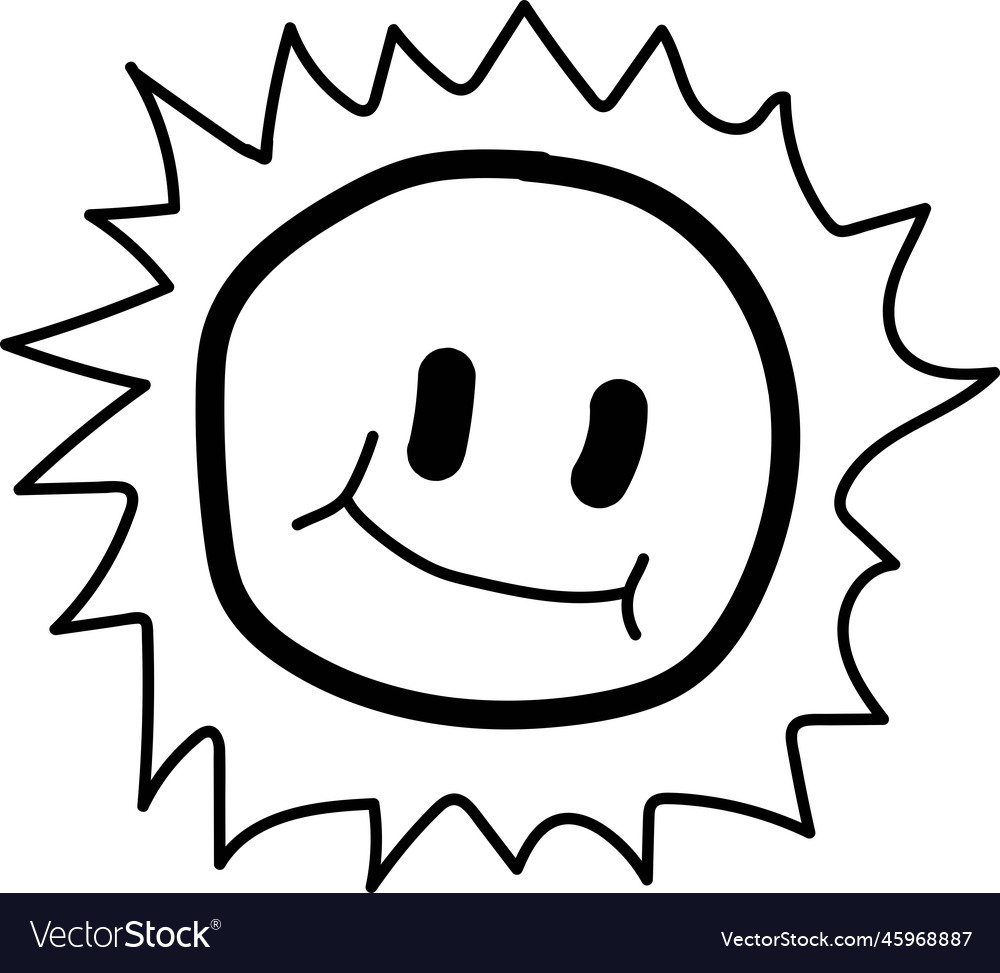 Sun smile Royalty Free Vector Image - VectorStock