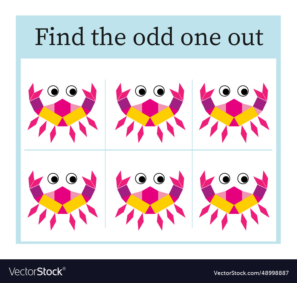 Task for development of attention and logic vector image Task for development of attention and logic