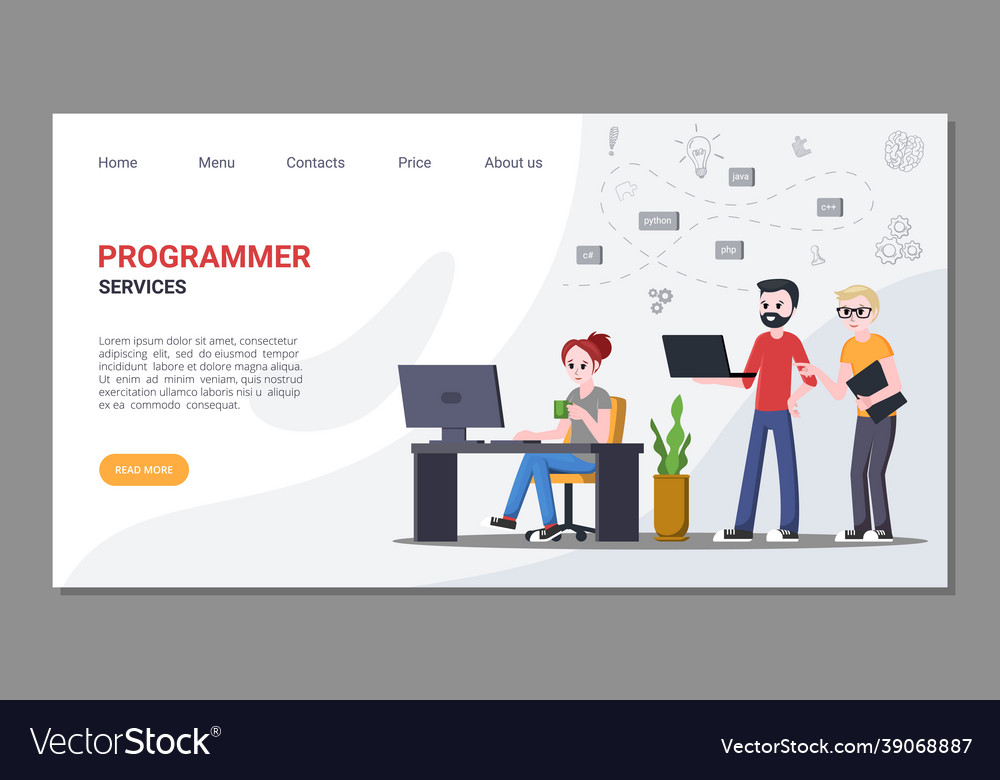 Work and services for programmers home page