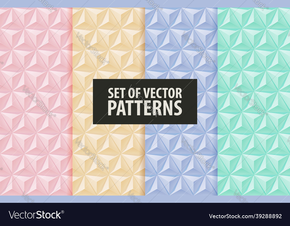 A set of embossed color patterns