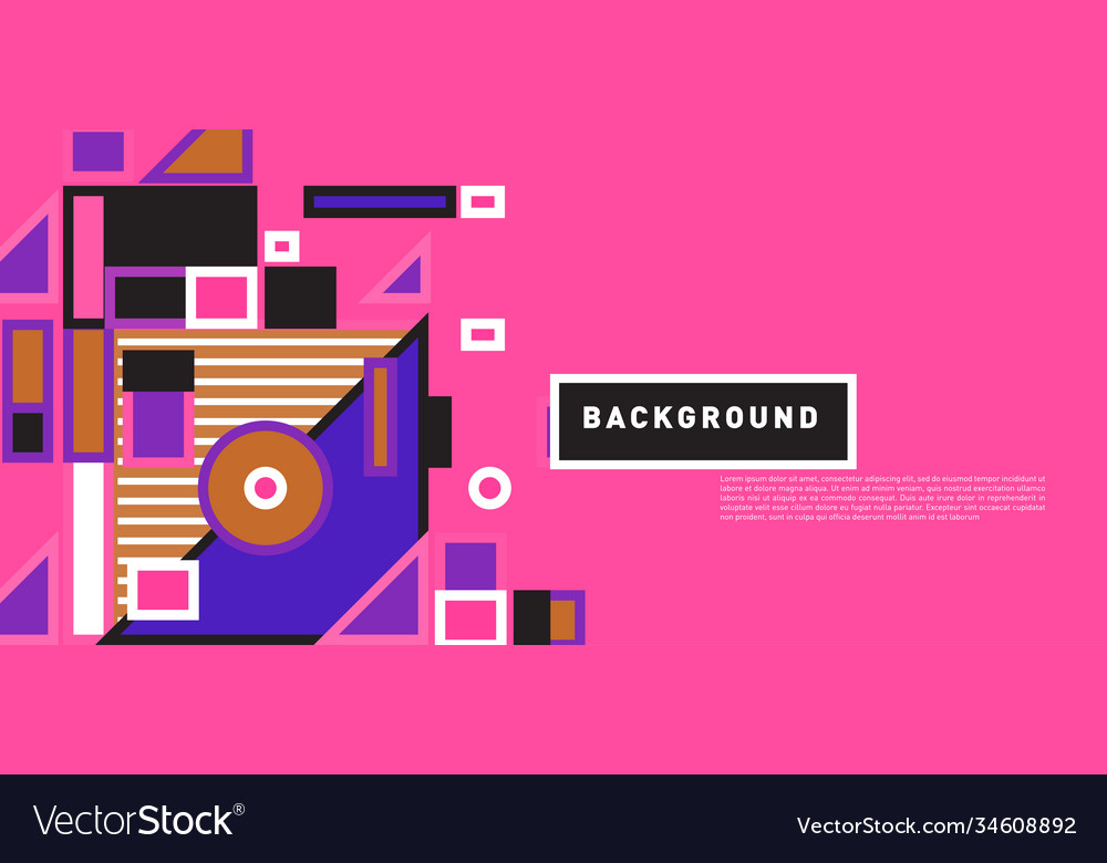 Abstract colorful rectangle background for banner Vector Image Abstract colorful rectangle background for banner