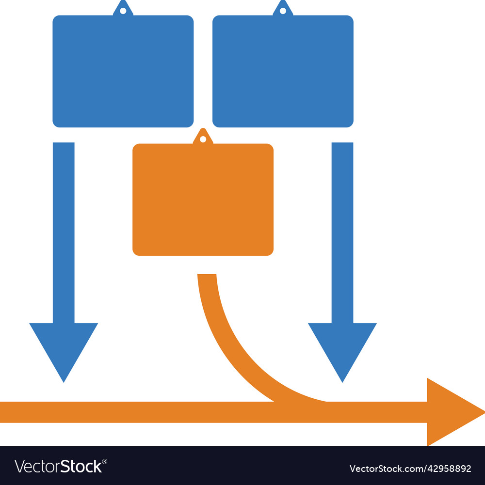 Agile kanban project icon simple editable graphics