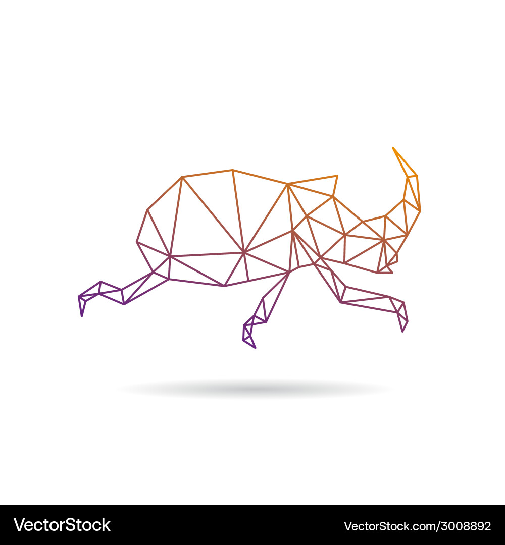 Beetle abstract isolated Royalty Free Vector Image