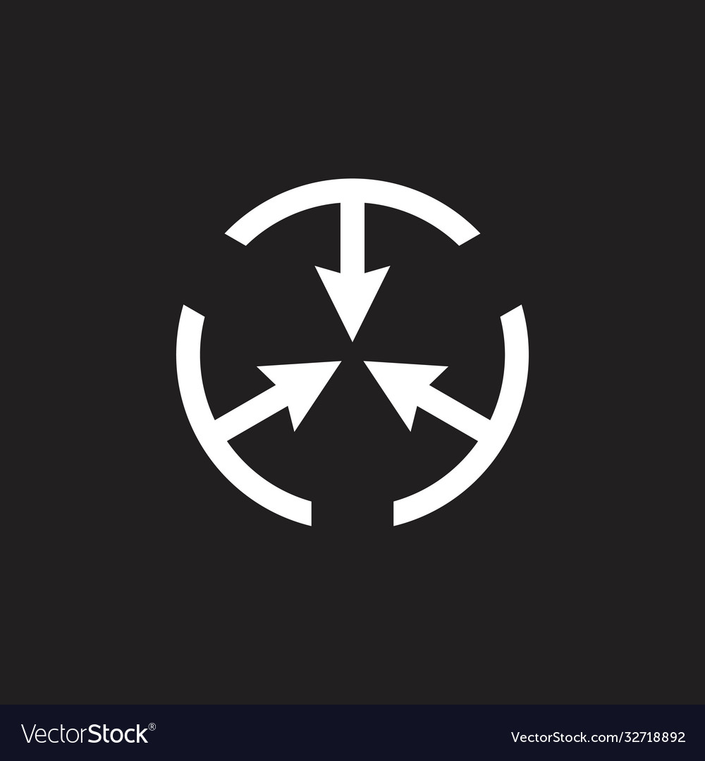 Circle center arrow geometric logo