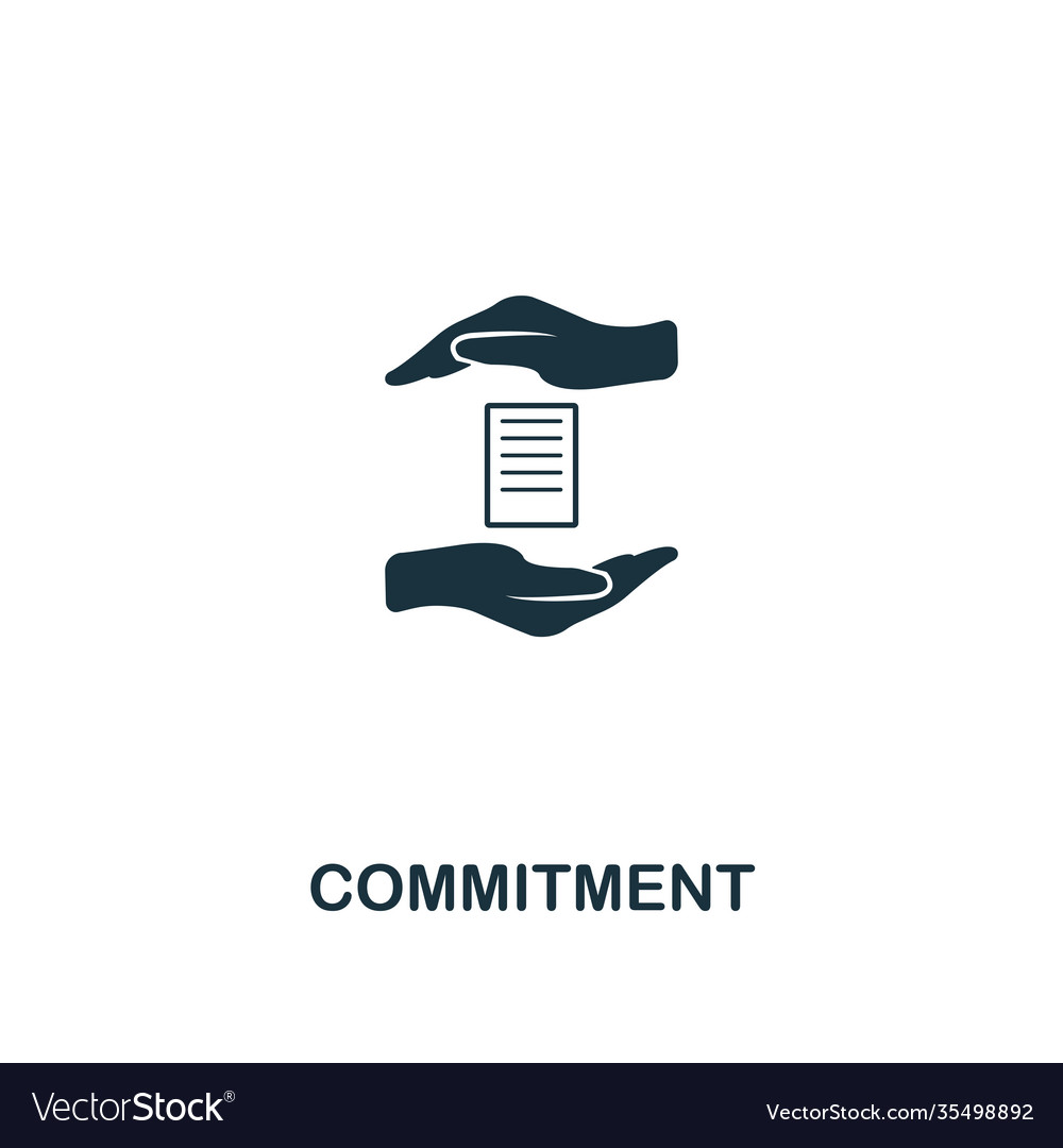 Commitment icon premium style design from vector image Commitment icon premium style design from