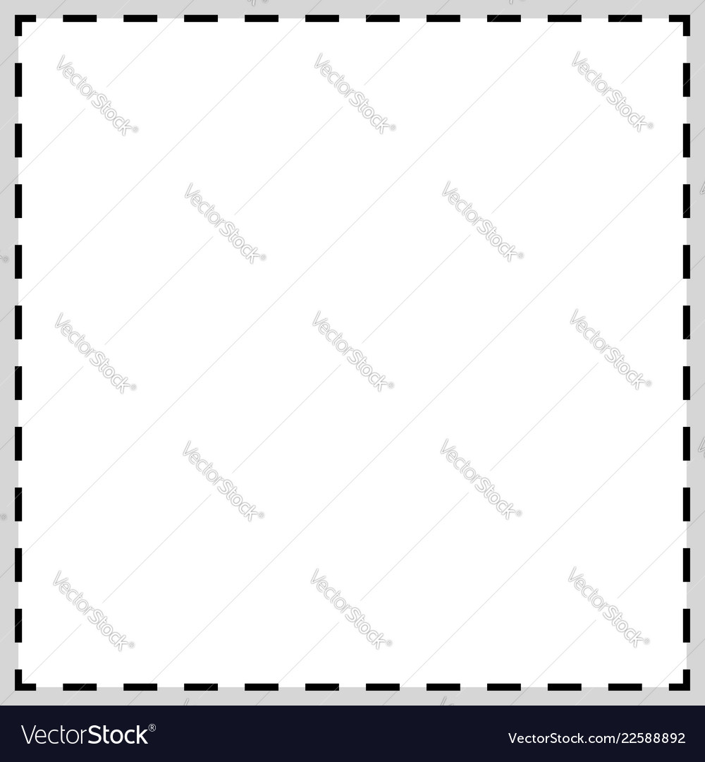 Dashed line squares thin and thick lines cut Vector Image Dashed line squares thin and thick lines cut