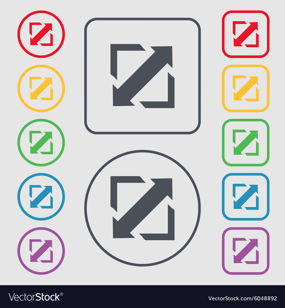 Deploying video screen size icon sign symbols